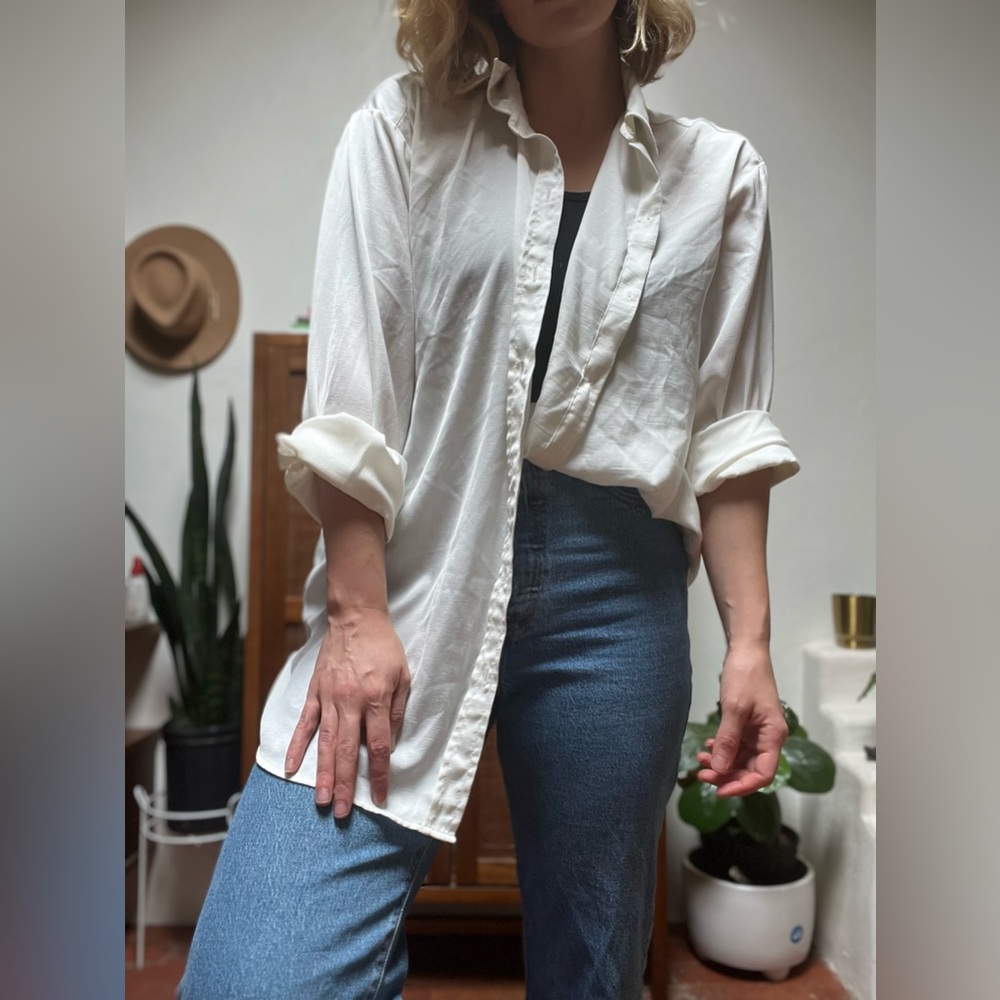 Banana Republic satin button up